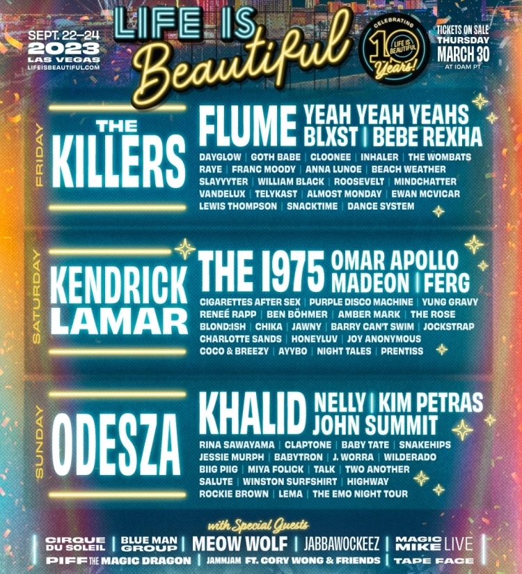 Life Is Beautiful Tickets 2024! Las Vegas